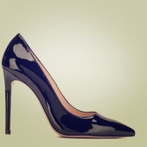 Stuart Weitzman Black Patent Leather Stilleto Pump